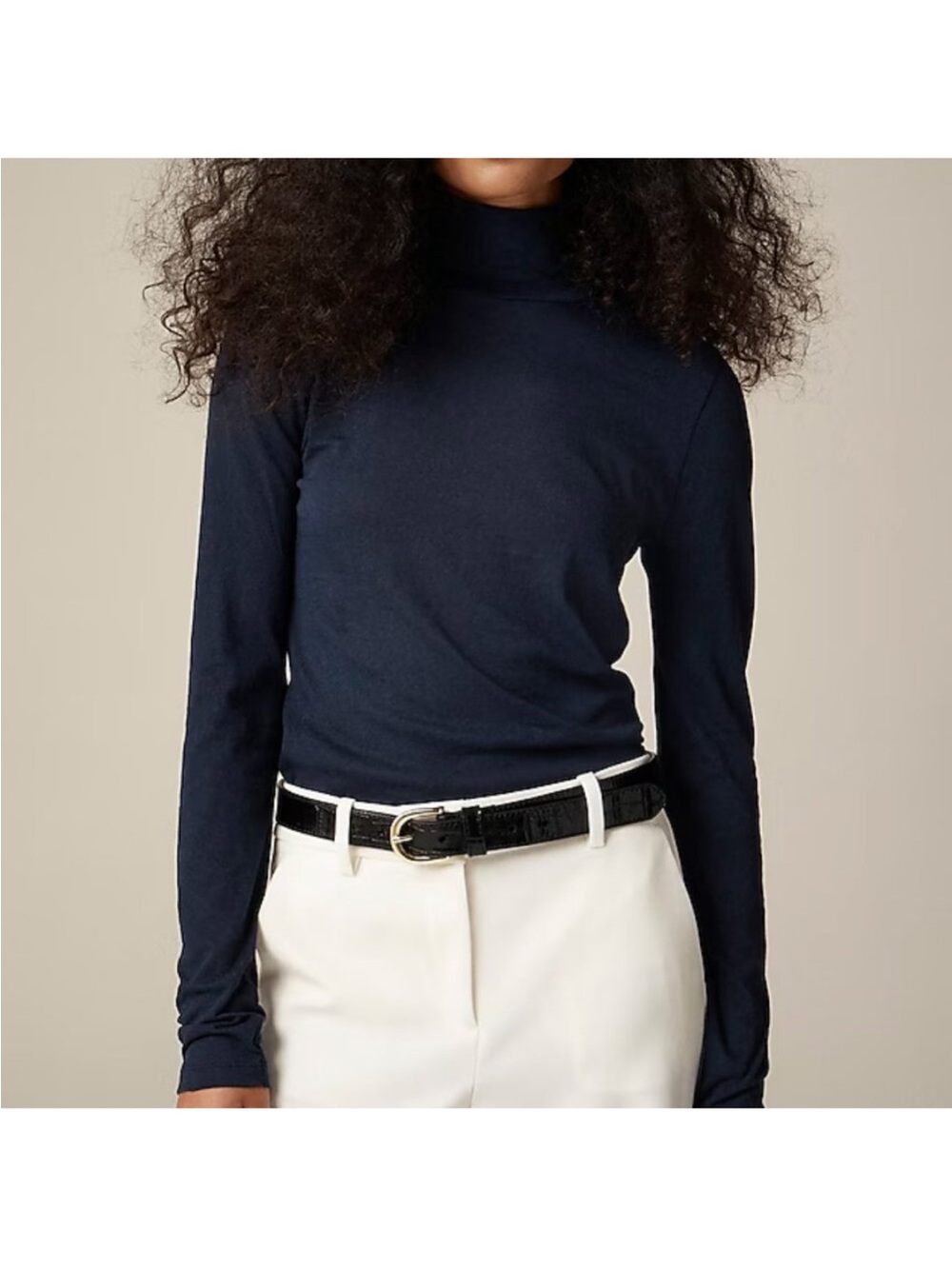 NEW J. Crew Tissue crepe turtleneck Color: Navy